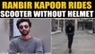Ranbir Kapoor rides electric scooter, video goes viral