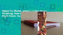 About For Books  Understanding Wood Finishing: How to Select and Apply the Right Finish  Review
