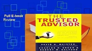 Full E-book  The Trusted Advisor  Review