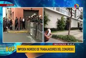 Trabajadores forman largas colas para ingresar al Congreso