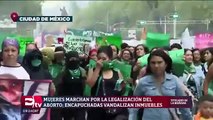 Registran disturbios durante marcha a favor del aborto legal