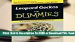 Full version  Leopard Geckos for Dummies  For Kindle
