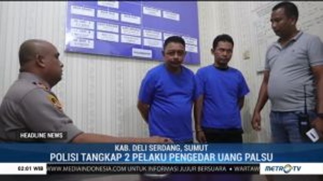 Polisi Tangkap Dua Pengedar Uang Palsu di Hamparan Perak