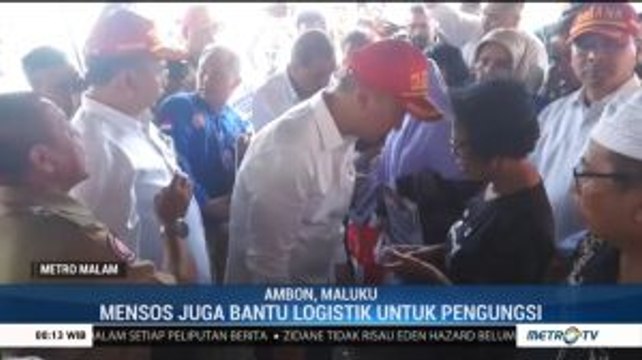 Mensos Serahkan Bantuan Tahap Awal ke Korban Gempa Ambon