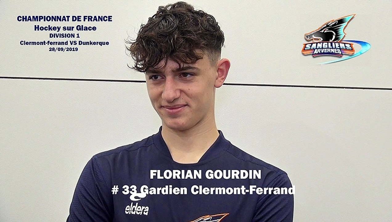 Hockey sur glace Interview Florian Gourdin 2019-09-28 – # 33 Gardien de but des Sangliers Arvernes de Clermont-Ferrand