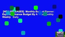 [NEW RELEASES]  Monthly Budget Planner: Expense Finance Budget By A Year Monthly Weekly   Daily