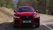 Jaguar F-Pace SVR in Firenze red Driving in Southern France