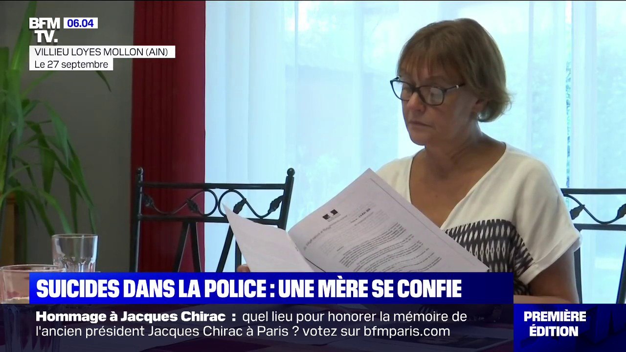 Cette mère de famille, dont le fils policier s'est suicidé il y a quelques mois, milite pour que les forces de l'ordre s'ouvrent sur leur mal-être