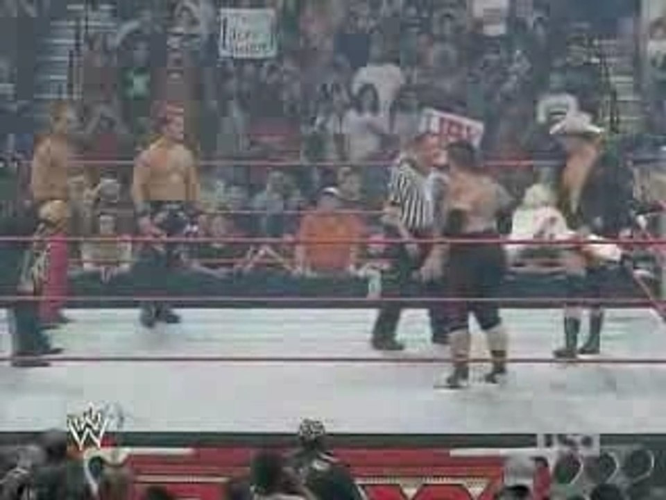 Jeff, HBK & Y2J vs JBL, Snitsky & Umaga part 1