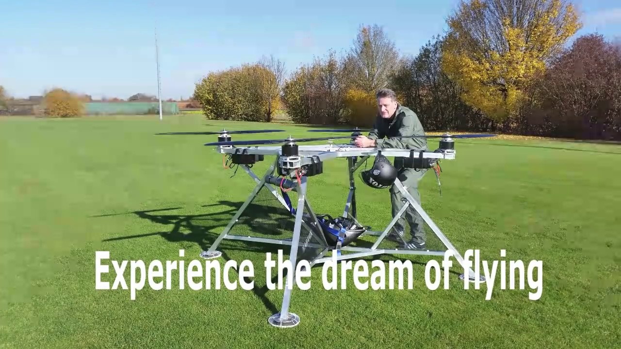 Amazing Tech | The flying man - drone hovering - Manntragende Drohne - self-made
