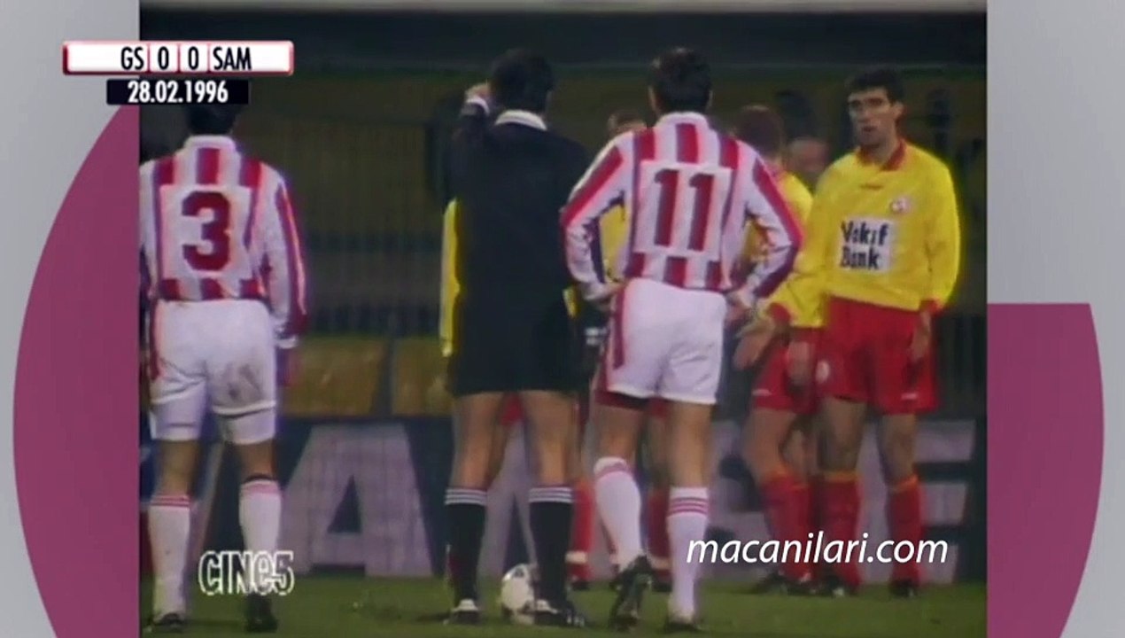 28.02.1996 - 1995-1996 Turkish Cup Semi Final 1st Leg Galatasaray 3-1 Samsunspor