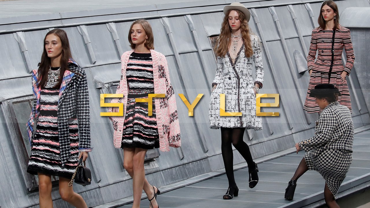 Watch Marie Benolie crash Chanel's runway at Paris Fashion week and Gigi Hadid kick her out