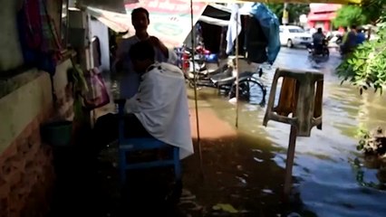 عاصمة ولاية بيهار الهندية غارقة بمياه الأمطار الموسمية