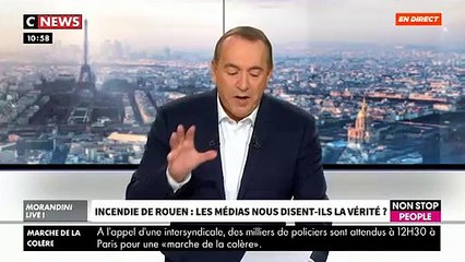 Invité de "Morandini Live", un ingénieur chimiste affirme que "certains produits très toxiques ont brûlé lors de l'incendie à Rouen" - VIDEO