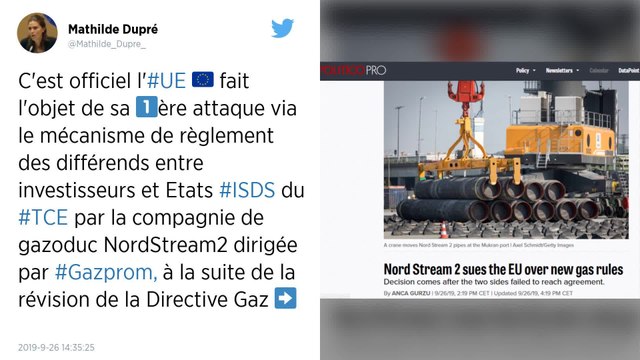 Gazoduc Nord Stream 2. La Russie sort les avocats contre l’Union européenne
