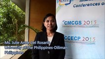 Ms. Julie Anne Del Rosario at CCECP Conference 2015 by GSTF Singapore