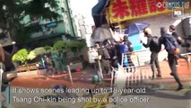 Video captures shooting by Hong Kong police