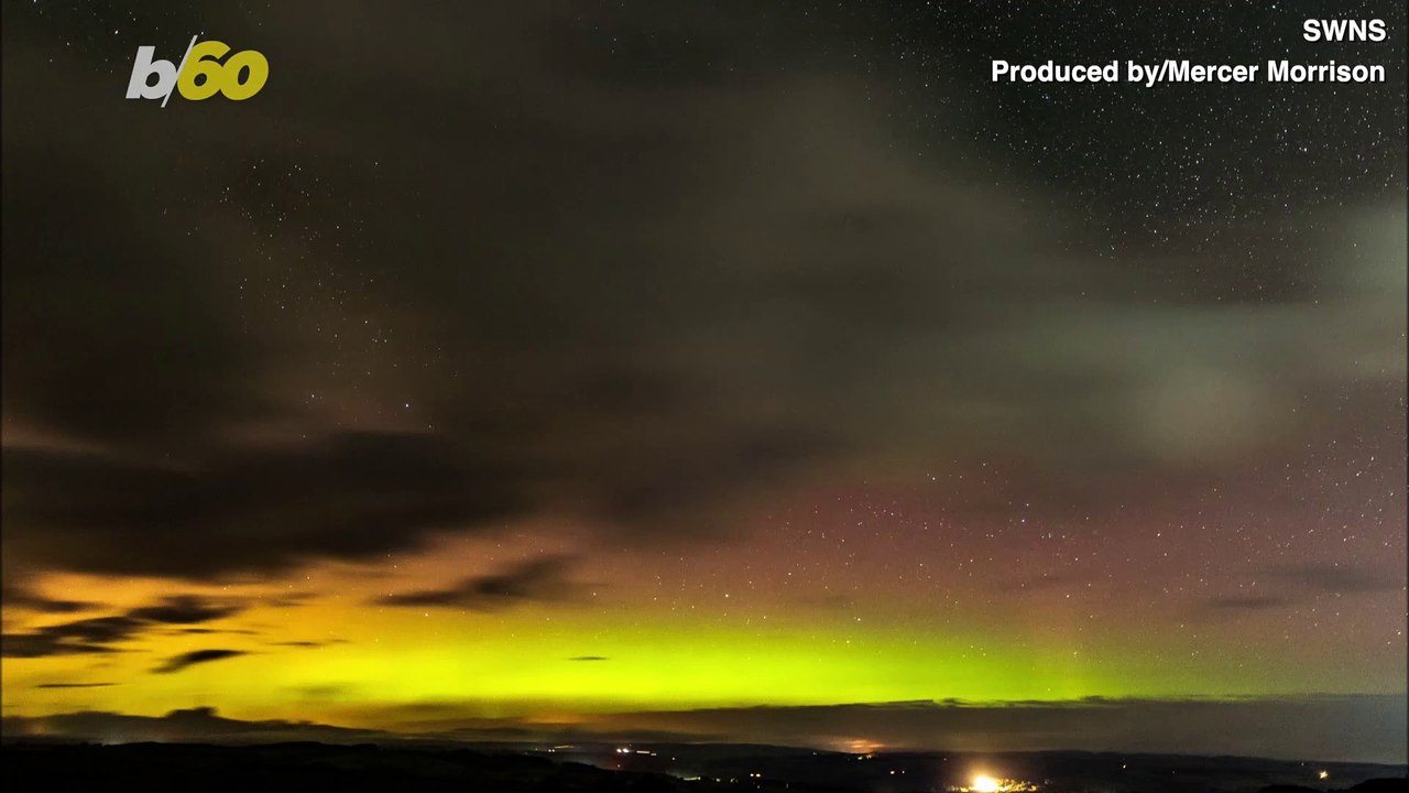 Light Show! Camera Captures The Northern Lights Setting The Dark Sky Aglow!
