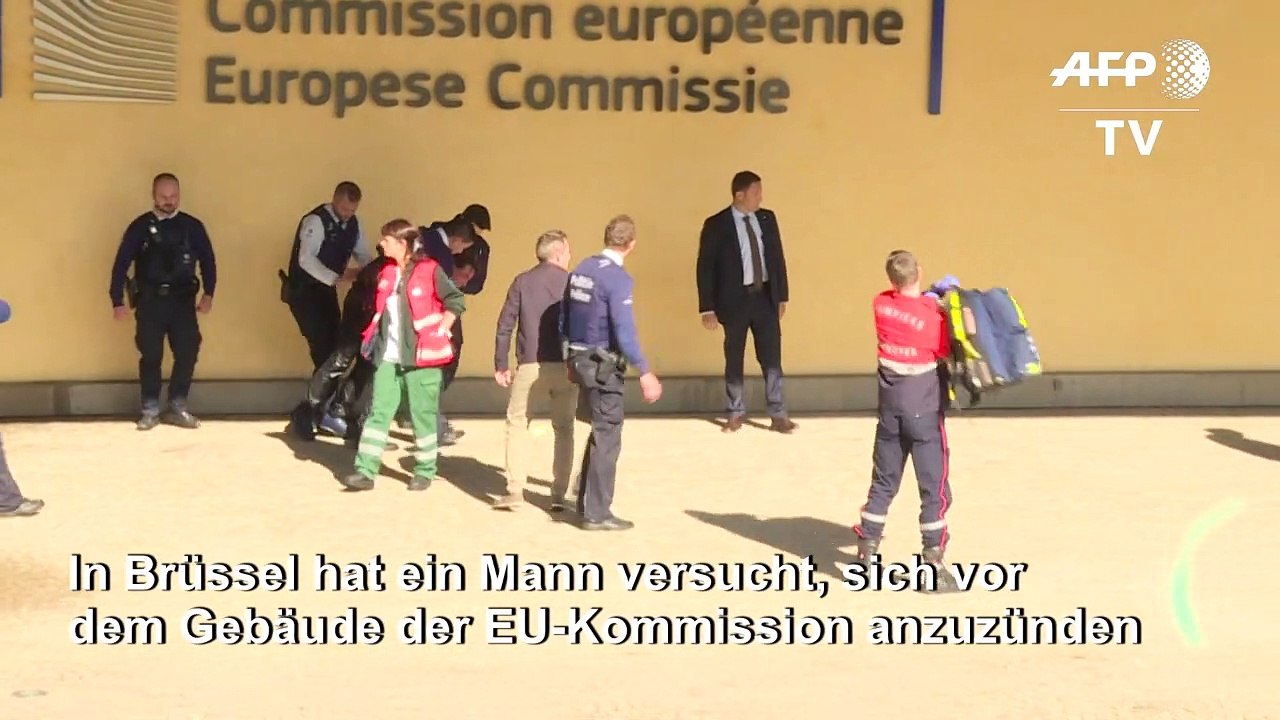 Mann will sich vor EU-Kommission in Brüssel anzünden