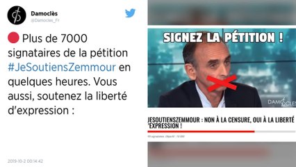 Propos d’Éric Zemmour : Une pétition de soutien à l’écrivain lancée au nom de la « liberté d’expression »