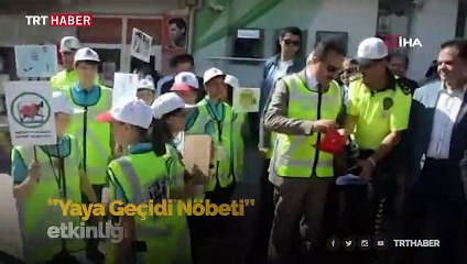 Bilecik'teki Yaya Geçidi Nöbeti'nde valiye az kalsın araba çarpıyordu
