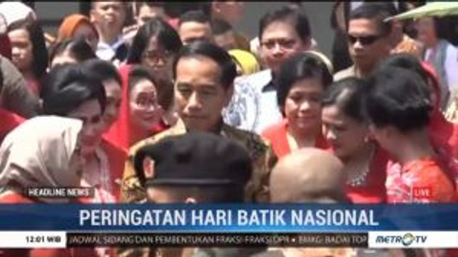 Jokowi Hadiri Peringatan Hari Batik Nasional di Surakarta