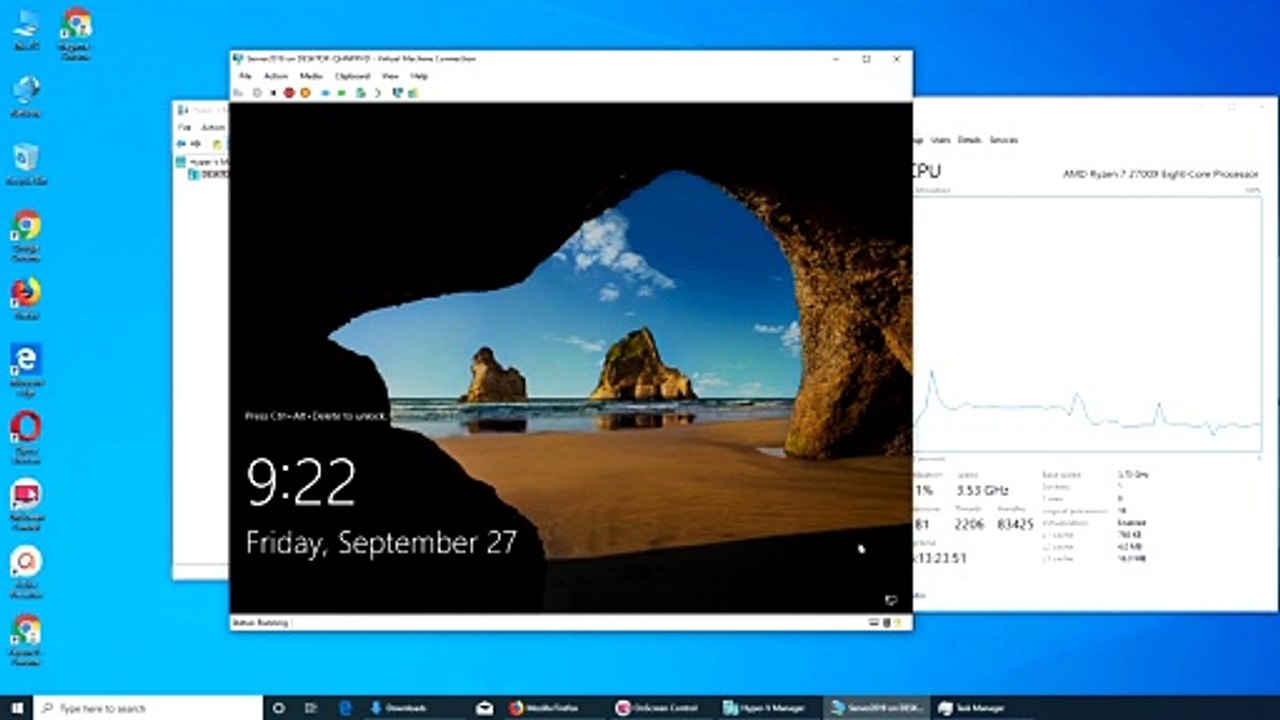 Install Windows Server 2019 on Hyper V