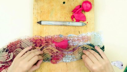 Broches de arcilla polimérica - un pez y un pájaro