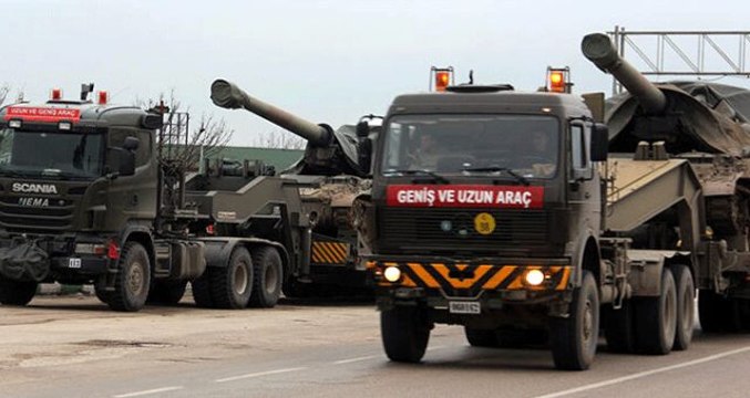 Suriye sınırındaki Şanlıurfa'nın Akçakale ikçesine obüs sevkiyatı yapıldı