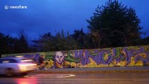 'Greta knows': Swedish graffiti artists create mural for Greta Thunberg