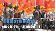 China muestra poderío militar en desfile