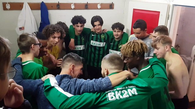 Cri de victoire après la victoire contre Viller Bailleul 5 à 2 le 28 septembre 2019