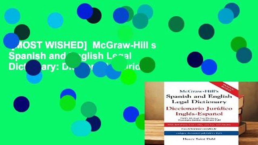 [MOST WISHED]  McGraw-Hill s Spanish and English Legal Dictionary: Diccionario Juridico