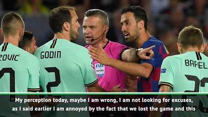 I didn't feel good about the referee from the start in Barcelona loss, says Conte