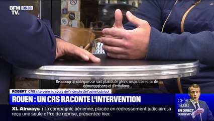 Ce CRS qui est intervenu lors de l'incendie de l'usine Lubrizol à Rouen témoigne de son mal-être