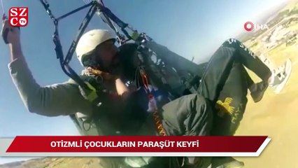 Otizmli çocukların paraşüt keyfi