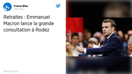 Emmanuel Macron à Rodez pour débattre de la réforme des retraites