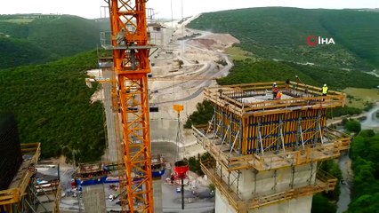 Kuzey Marmara Otoyolu'nun Yapım Aşamaları Böyle Görüntülendi