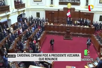 Cardenal Cipriani pide que Martín Vizcarra renuncie a la presidencia de la República