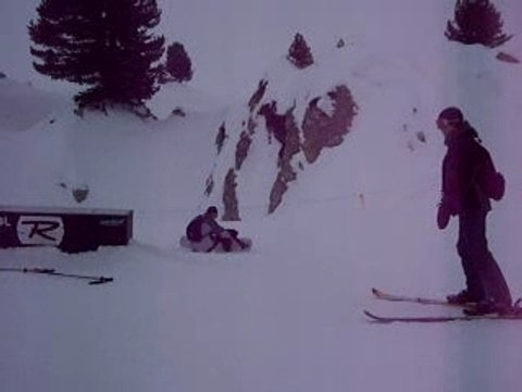 concours de chute des bollos au snowpark de La Plagne