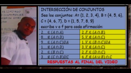 INTERSECCIÓN ENTRE CONJUNTOS.