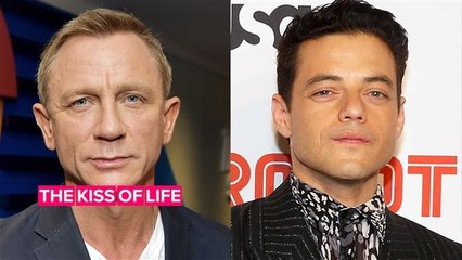 Rami Malek describes being kissed by Daniel Craig