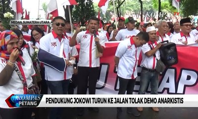 Pendukung Jokowi di Medan Turun ke Jalan Tolak Demo Anarkistis