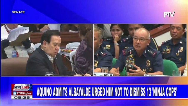 Aquino admits Albayalde urged him not to dismiss 13 'ninja cops'