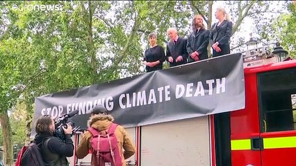 Action choc d'Extinction Rebellion au nom du climat