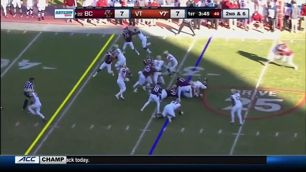 Aj Dillon vs Virginia Tech 2018