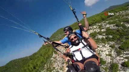 750 metrede yaşanan panik Danimarkalı kadın turisti pes ettirmedi yeniden uçtu