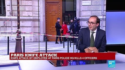 Paris knife attack comes a day after police officers go on 'anger march'