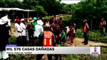Más de mil viviendas dañadas en Guerrero por tormenta Narda