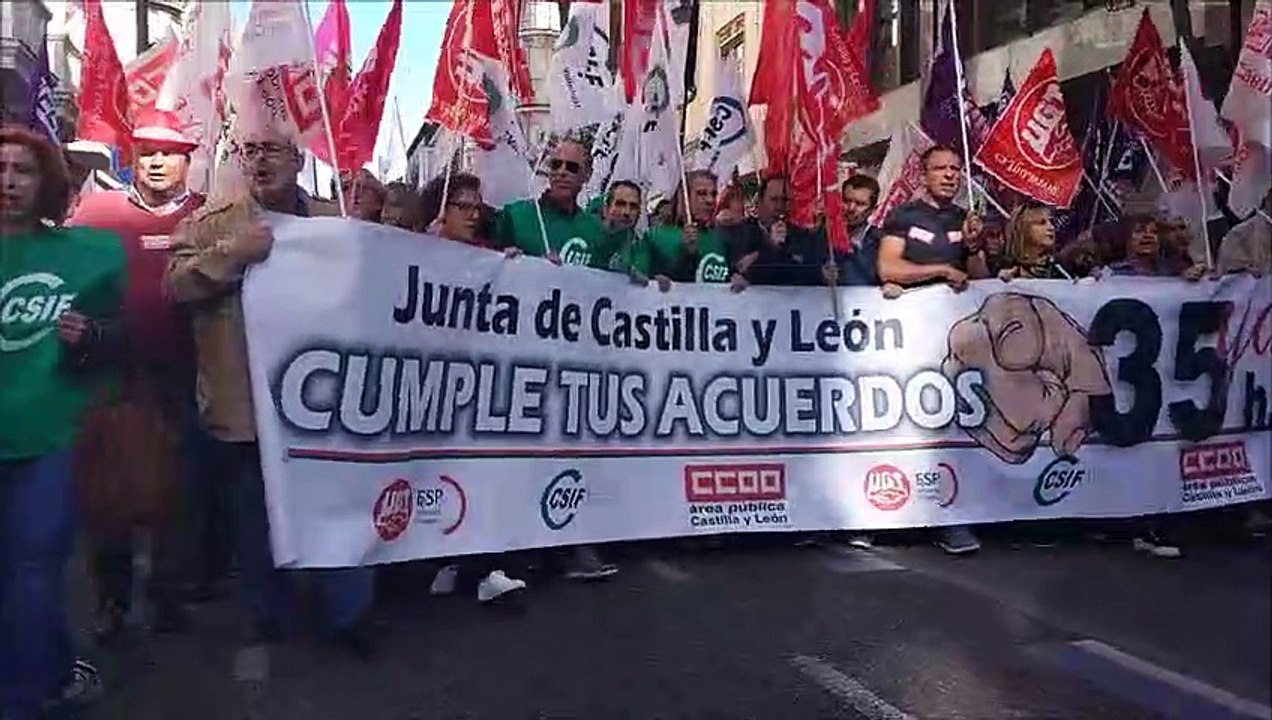 Empleados públicos reclaman en Valladolid las 35 horas